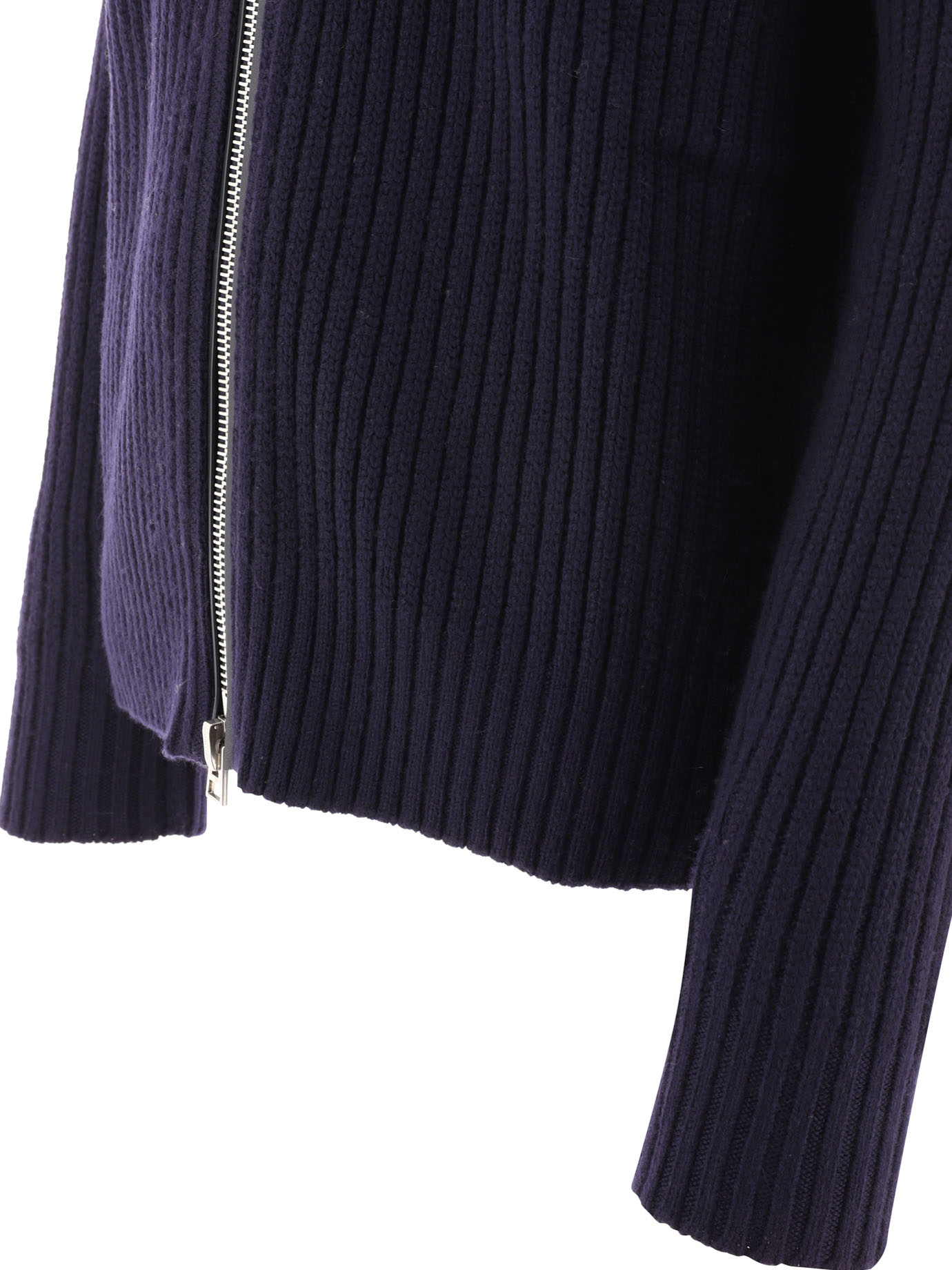 TOM FORD Blue Ribbed zippered sweater